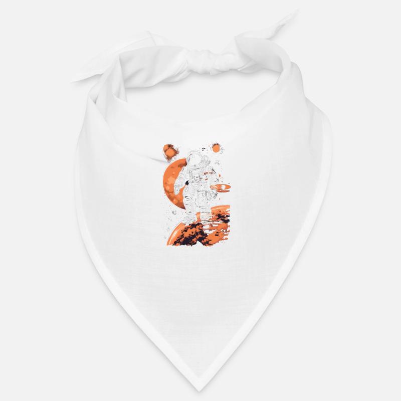 Astronaute cool dans l’espace - Bandana - blanc
