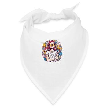 Frau - Bandana - Weiß - Vorne