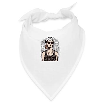Frau - Bandana - Weiß - Vorne