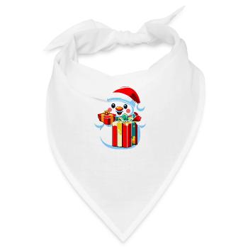 snowman with gifts - Bandana - Weiß - Vorne