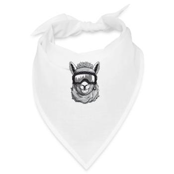 Lama Wintersport - Bandana - Weiß - Vorne