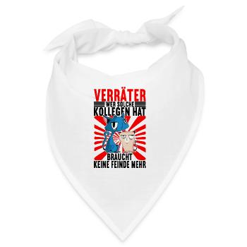 Abschiedsgeschenk Jobwechsel Kollege - Bandana - Weiß - Vorne