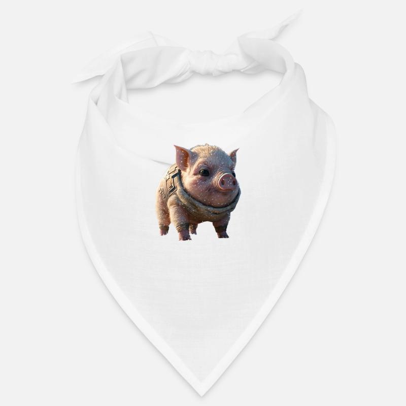 Cochon de l’espace doux - Bandana - blanc