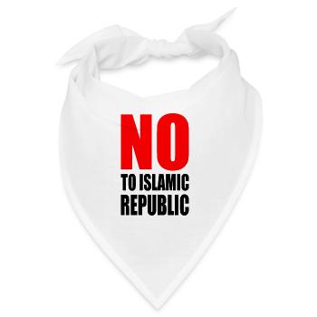 no to islamic republic - Bandana - Weiß - Vorne