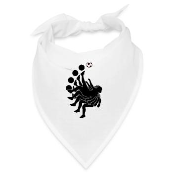 Fallrückzieher Fußball Fußballer Elfmeter Spieler - Bandana - Weiß - Vorne