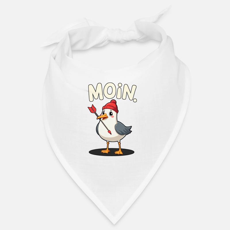 Darts Dart Moin Möwe mit Dartpfeil - Bandana - Weiß