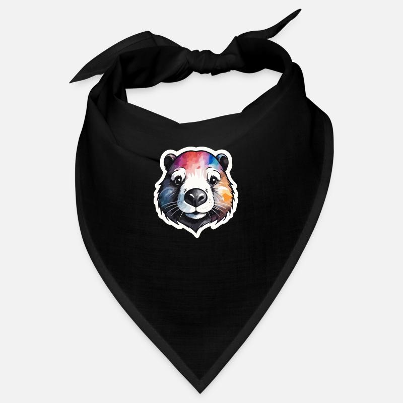 Castor Cool et Cool aquarelles colorées Bandana