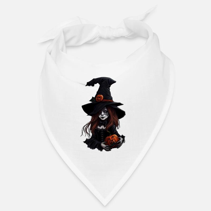 Sorcière d’Halloween avec des citrouilles Bandana