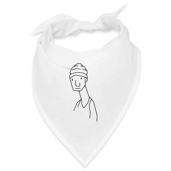 Komischer Typ - Bandana - Weiß - Vorne