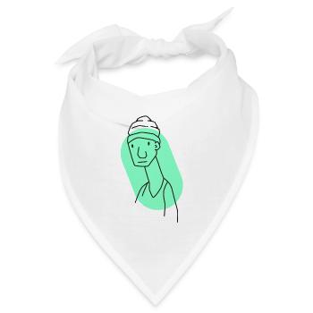 Komischer Typ - Bandana - Weiß - Vorne