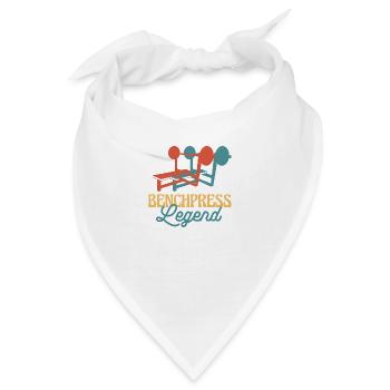 Benchpress Legend Powerlifter - Bandana - Weiß - Vorne