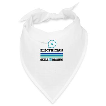 Elektrikerfähigkeiten und Elektroarbeiter-Spannung - Bandana - Weiß - Vorne