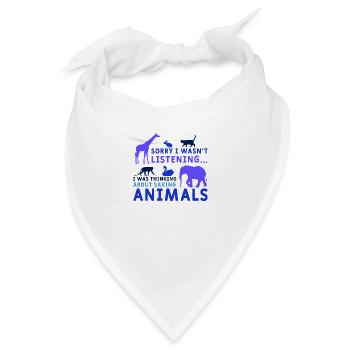 Save Animals Rescue Katzen und Hunde Tierschutz - Bandana - Weiß - Vorne