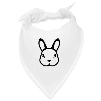 Kaninchen - Bandana - Weiß - Vorne