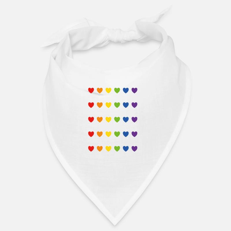 Regenbogen-Pride-Herzen Bandana