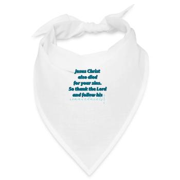 Jesu Gebote Bibelstudium Glaube Gott - Bandana - Weiß - Vorne