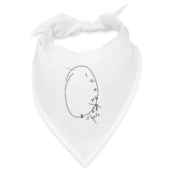 Will Graham's Clock - Hannibal tv series - Bandana - Weiß - Vorne