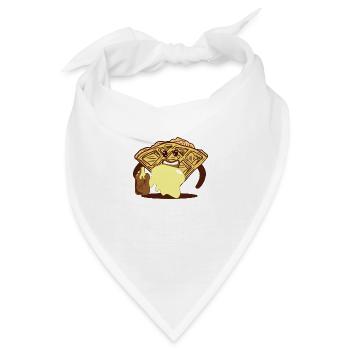 In Sirup getränkte Waffel Ironic Waffle Fan - Bandana - Weiß - Vorne