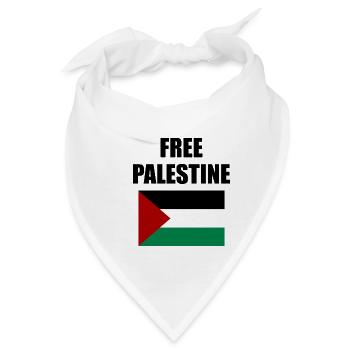 Befreit Palästina - Bandana - Weiß - Vorne