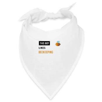 Junge mag Bienenzucht, Honig, Wildbienen - Bandana - Weiß - Vorne