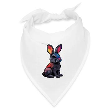 Der edle Hase Kevin - Bandana - Weiß - Vorne