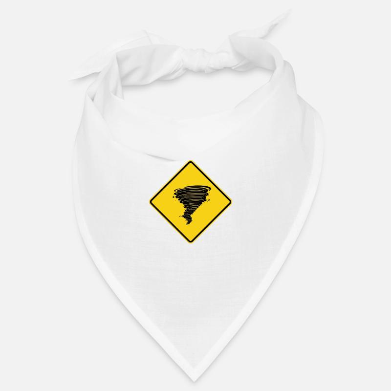 Panneau d’avertissement de tornade - Bandana - blanc