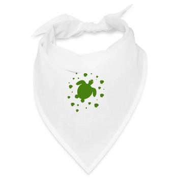 Schildkröte - Meerestier Reptil Naturschutz - Bandana - Weiß - Vorne