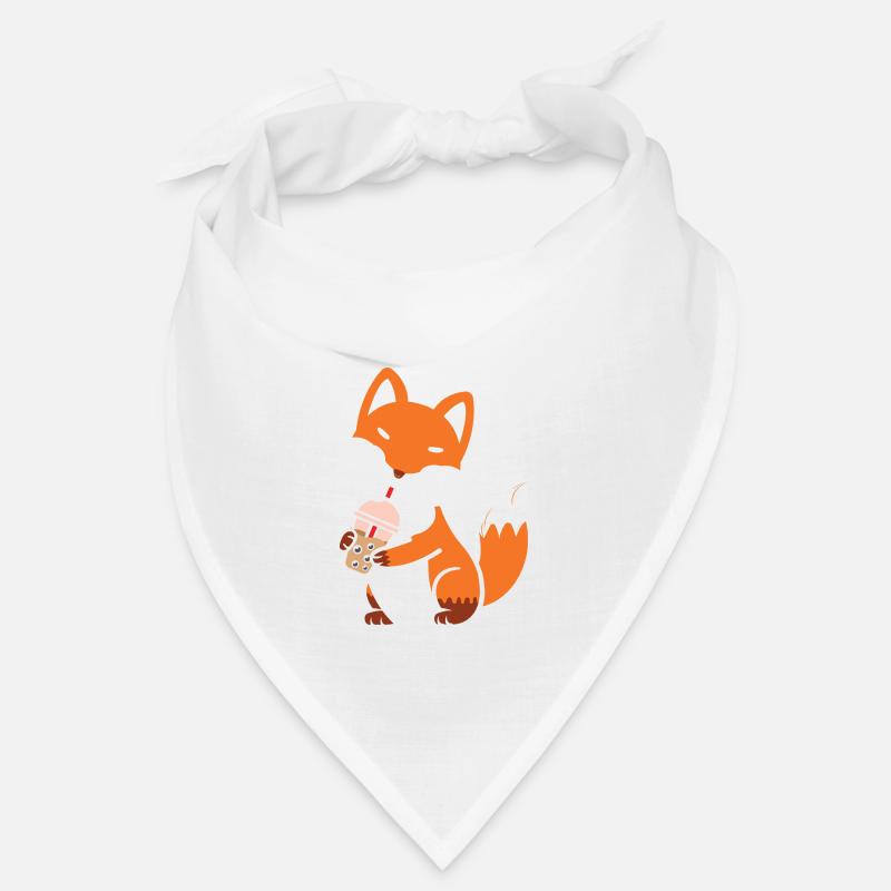 Drôle de renard boit Boba Tea Bubble Tea Bandana