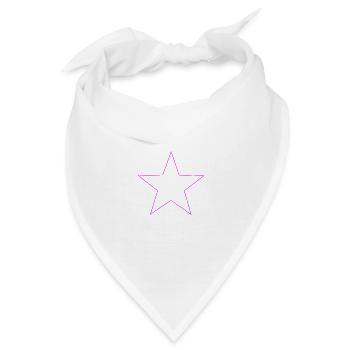 pinker Stern, pink star - Bandana - Weiß - Vorne