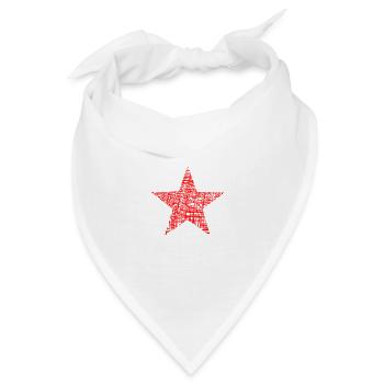 roter Stern red star retro - Bandana - Weiß - Vorne