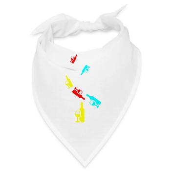 Wein Icon - Bandana - Weiß - Vorne
