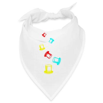 Zylinder Bräutigam - Bandana - Weiß - Vorne