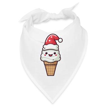Eis Weihnachten Lecker - Bandana - Weiß - Vorne