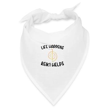 Reiki Geschenkidee | Reiki Meister Reiki Kristalle - Bandana - Weiß - Vorne