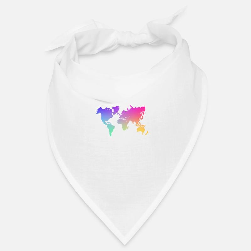 colored world map Bandana