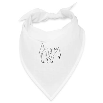 Bär Familie Kind Berge - Bandana - Weiß - Vorne