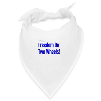 Freiheit auf Zwei Rädern - Fahrradfahrer Design - Bandana - Weiß - Vorne