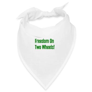 Freiheit auf Zwei Rädern - Fahrradfahrer Design - Bandana - Weiß - Vorne