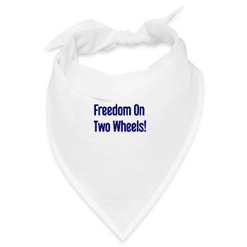 Freiheit auf Zwei Rädern - Fahrradfahrer Design - Bandana - Weiß - Vorne