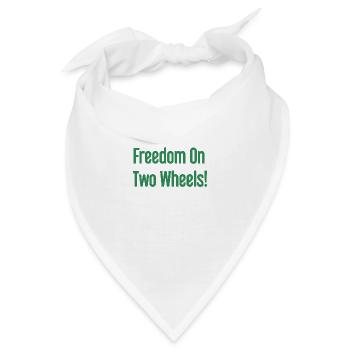 Freiheit auf Zwei Rädern - Fahrradfahrer Design - Bandana - Weiß - Vorne