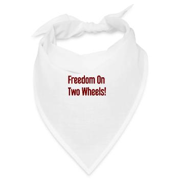 Freiheit auf Zwei Rädern - Fahrradfahrer Design - Bandana - Weiß - Vorne