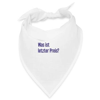 Was ist letzter Preis? - Bandana - Weiß - Vorne