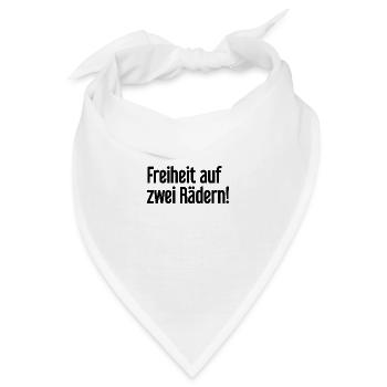 Freiheit auf Zwei Rädern - Fahrradfahrer Design - Bandana - Weiß - Vorne
