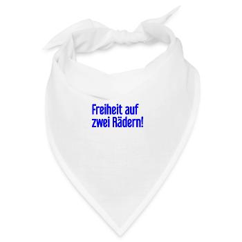 Freiheit auf Zwei Rädern - Fahrradfahrer Design - Bandana - Weiß - Vorne