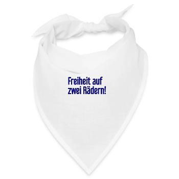 Freiheit auf Zwei Rädern - Fahrradfahrer Design - Bandana - Weiß - Vorne