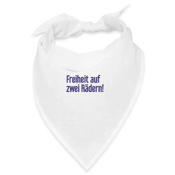 Freiheit auf Zwei Rädern - Fahrradfahrer Design - Bandana - Weiß - Vorne