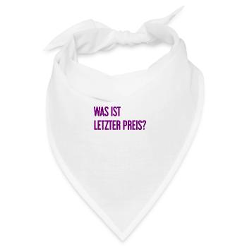 Was ist letzter Preis? - Bandana - Weiß - Vorne