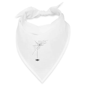Fröhliche Spinne guckt aus ihrem Netz - Bandana - Weiß - Vorne