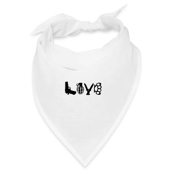 Liebe Waffe Lustig - Bandana - Weiß - Vorne
