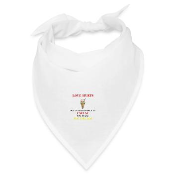 Eiscreme lustig Eis Geschenkidee Liebeskummer - Bandana - Weiß - Vorne
